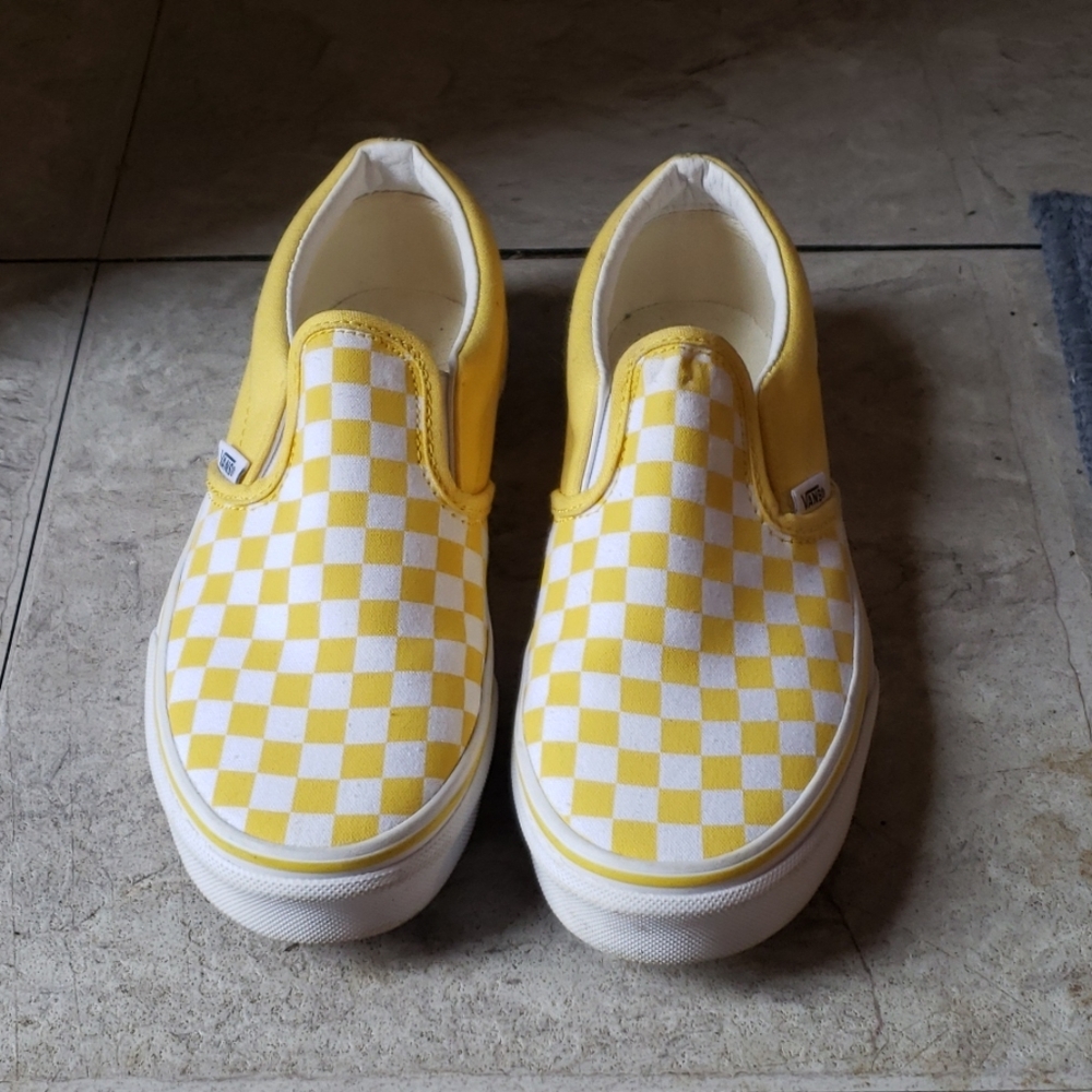 Yellow Checkered Vans